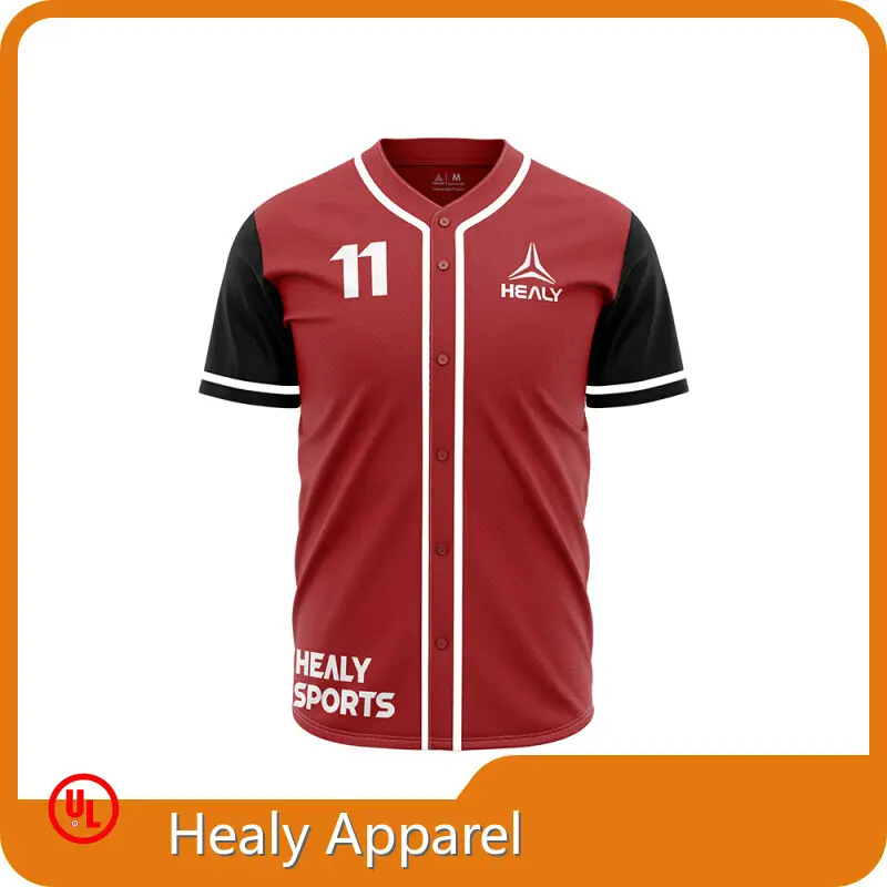 Custom Baseball Shirts for Men Healy Sportswear,Accept Customized Labels 1