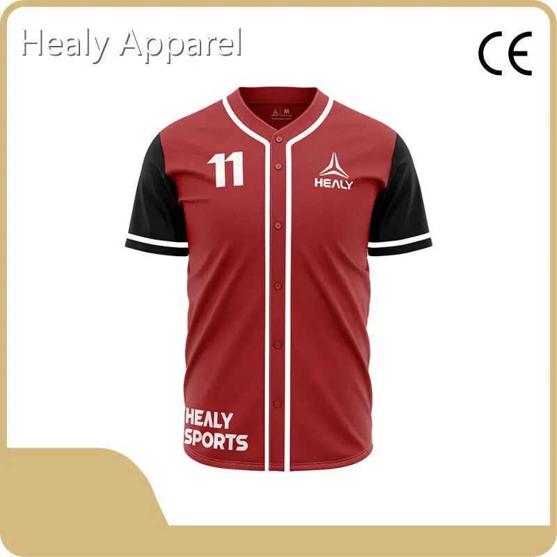 Top Button Down Baseball Shirts for Men's Price List | Healy Sportswear 1