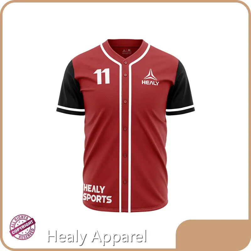 Top Plain Maroon Baseball Jersey Factory 1