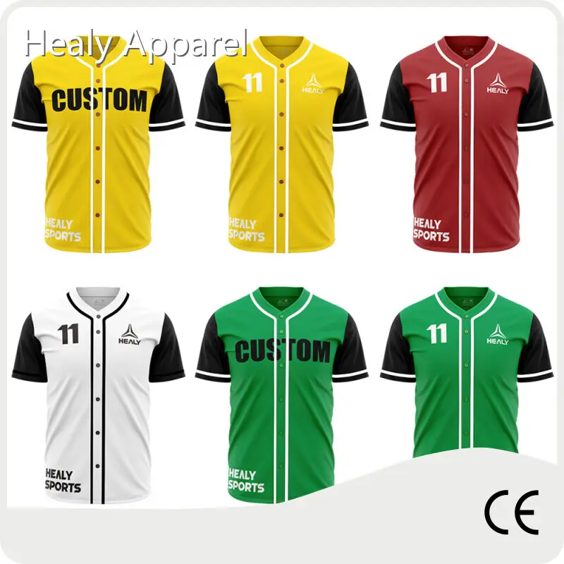Baseball Shirts for Men Baseball Jersey - - Healy Sportswear 1