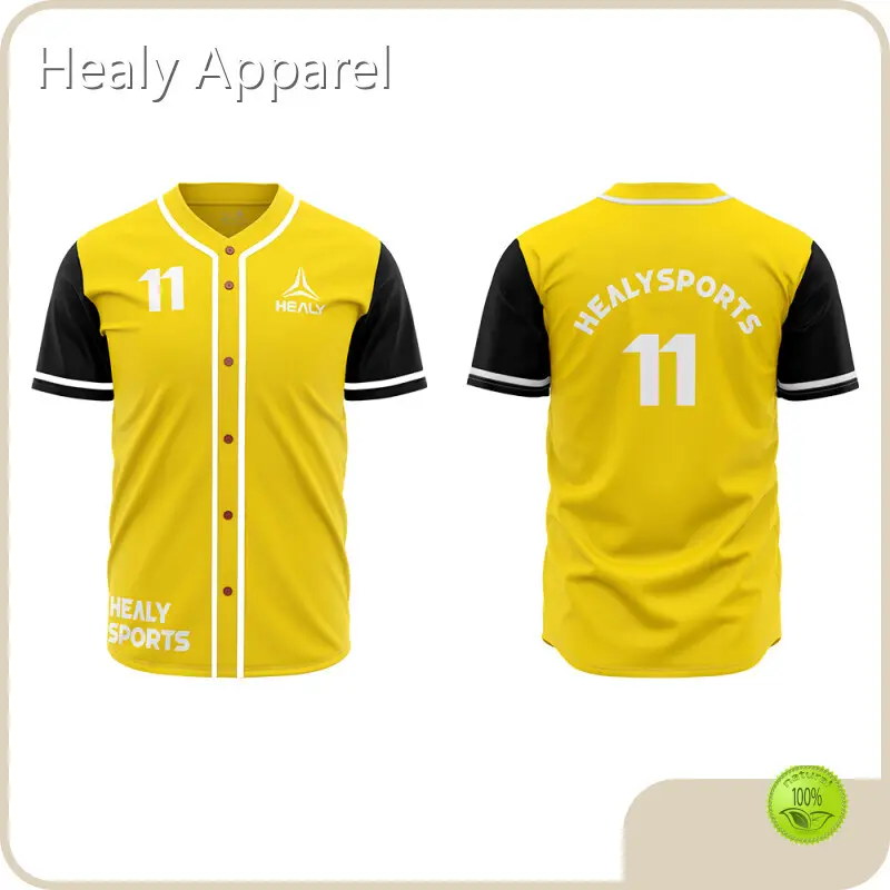 Healy Sportswear Plain Button Up Baseball Jersey Custom Size Plain Button Up Baseball Jerseymakers 1