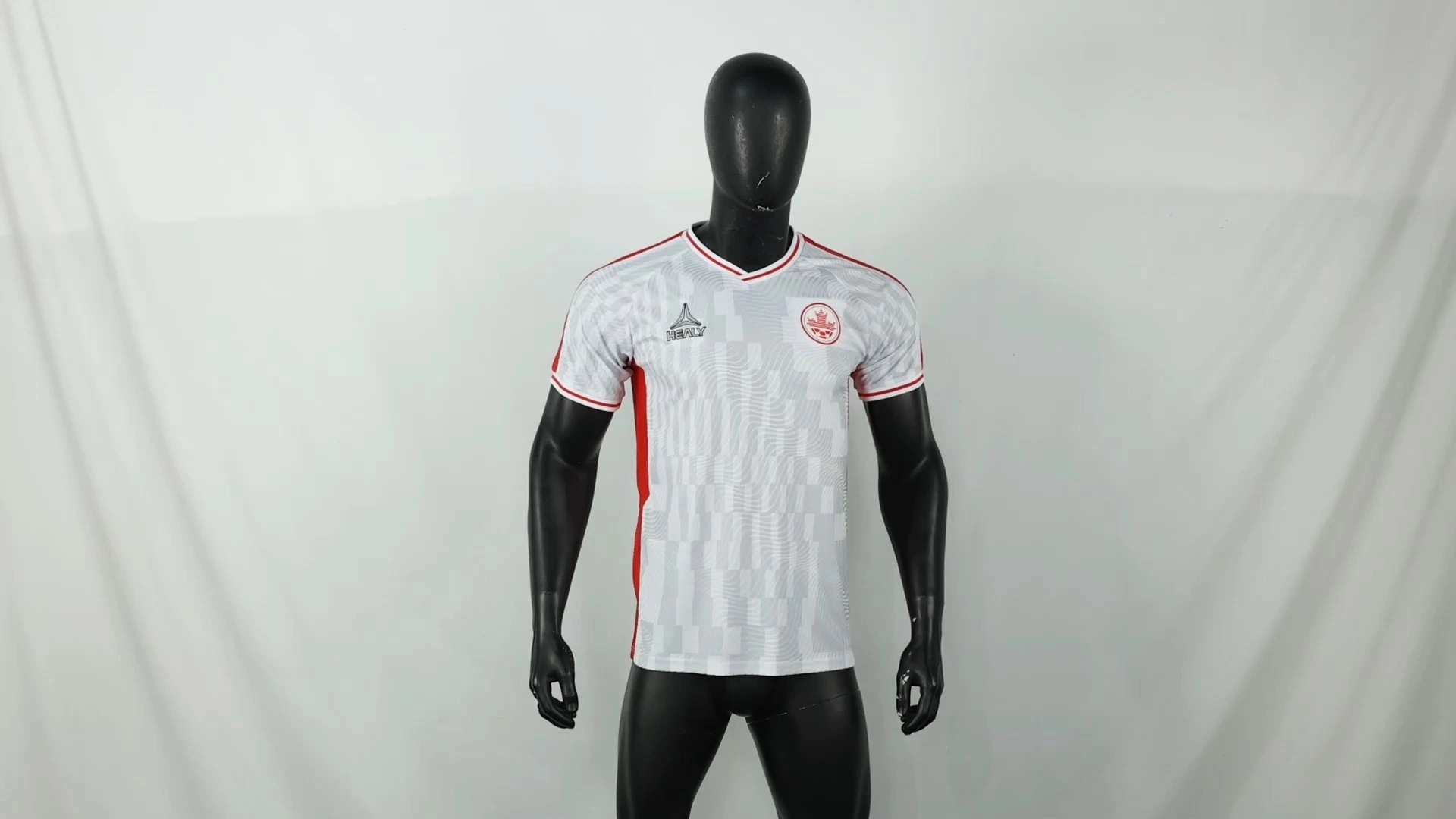 Professionelle maßgeschneiderte strukturierte trockene Stofffußball -Hemd für Männer Sportbekleidung Team Uniformen 1
