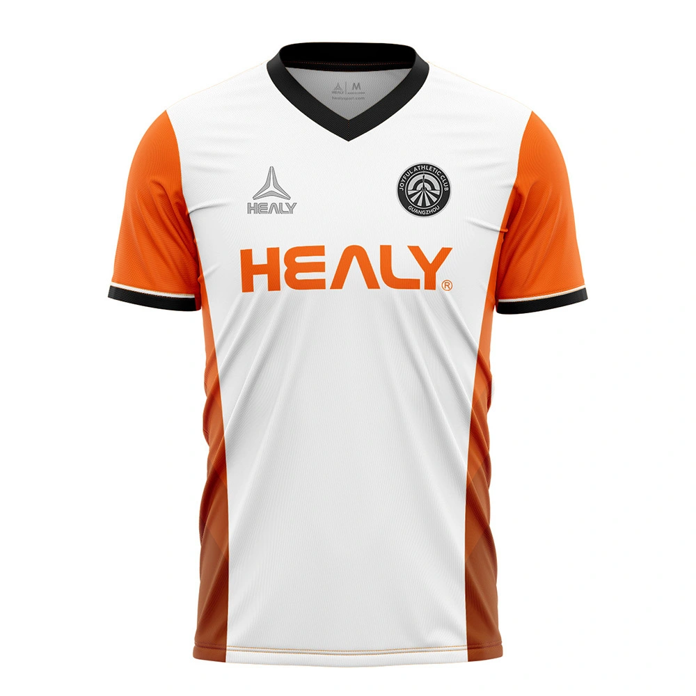 Atmungsaktives feuchtigkeitsabsorbierende weiche Fußballuniform mit farbübereinstimmendes Design 1