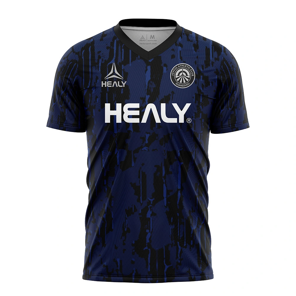Custom Logo hochwertiger Jacquard atmungsaktives Fußballhemd für Teamuniformen 1