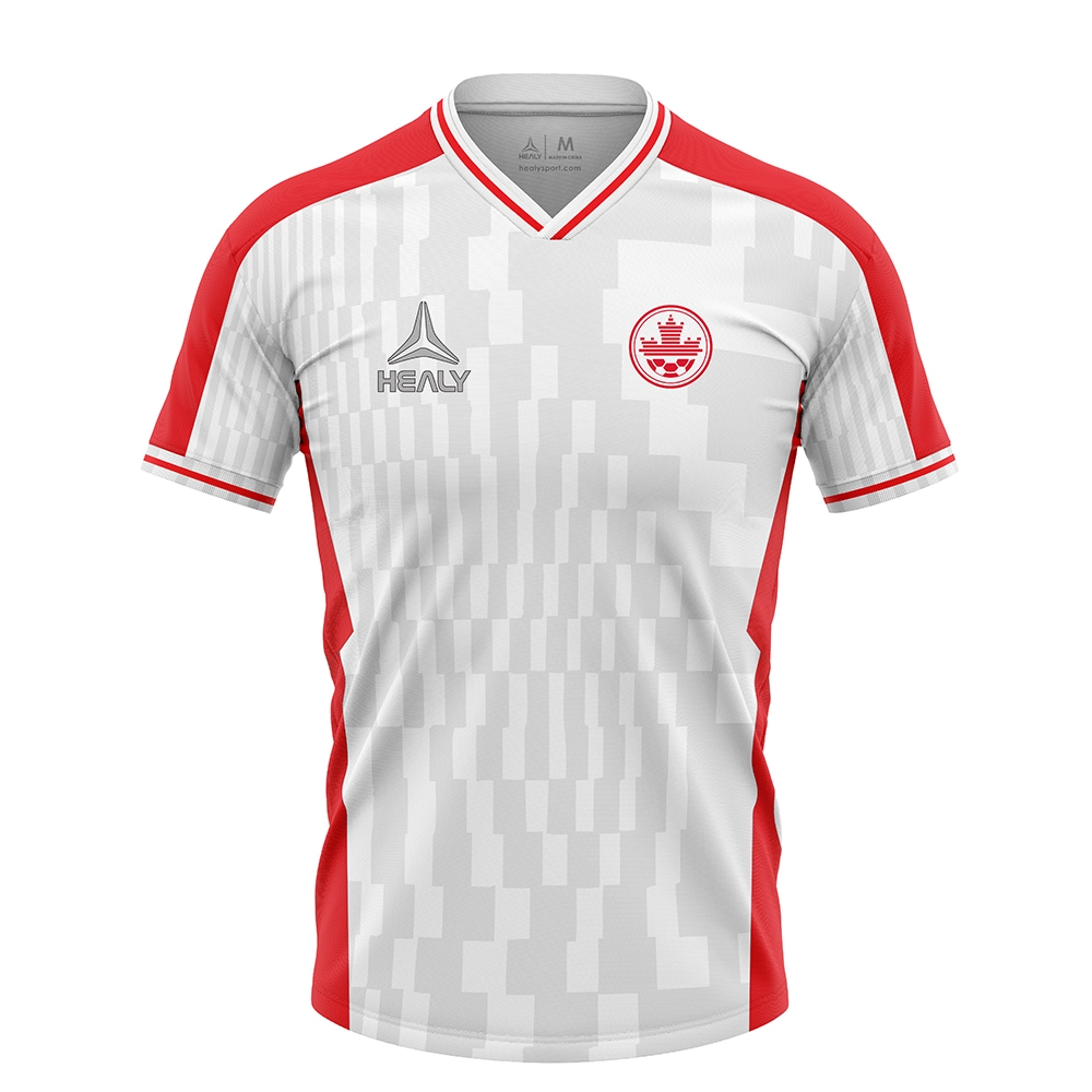 Healy Custom Quick Dry Personalised Football Jersey Danish Inspired Soccer Top med geometriske detaljer til holdet 1