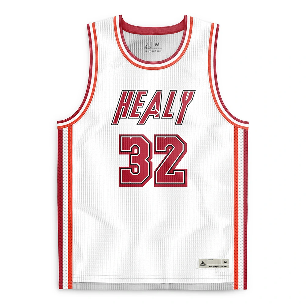 Healy Customized Retro Authentic Basketball Jersey Stylish White and Red Striped Tank for Chicago Team Followers 1
