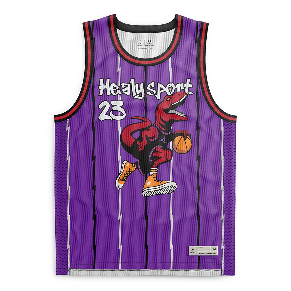 Healy Customizable Style Basketball Jersey Custom ID Raptors misy loha-hevitra volomparasy Mesh Top ho an'ny ekipa 1