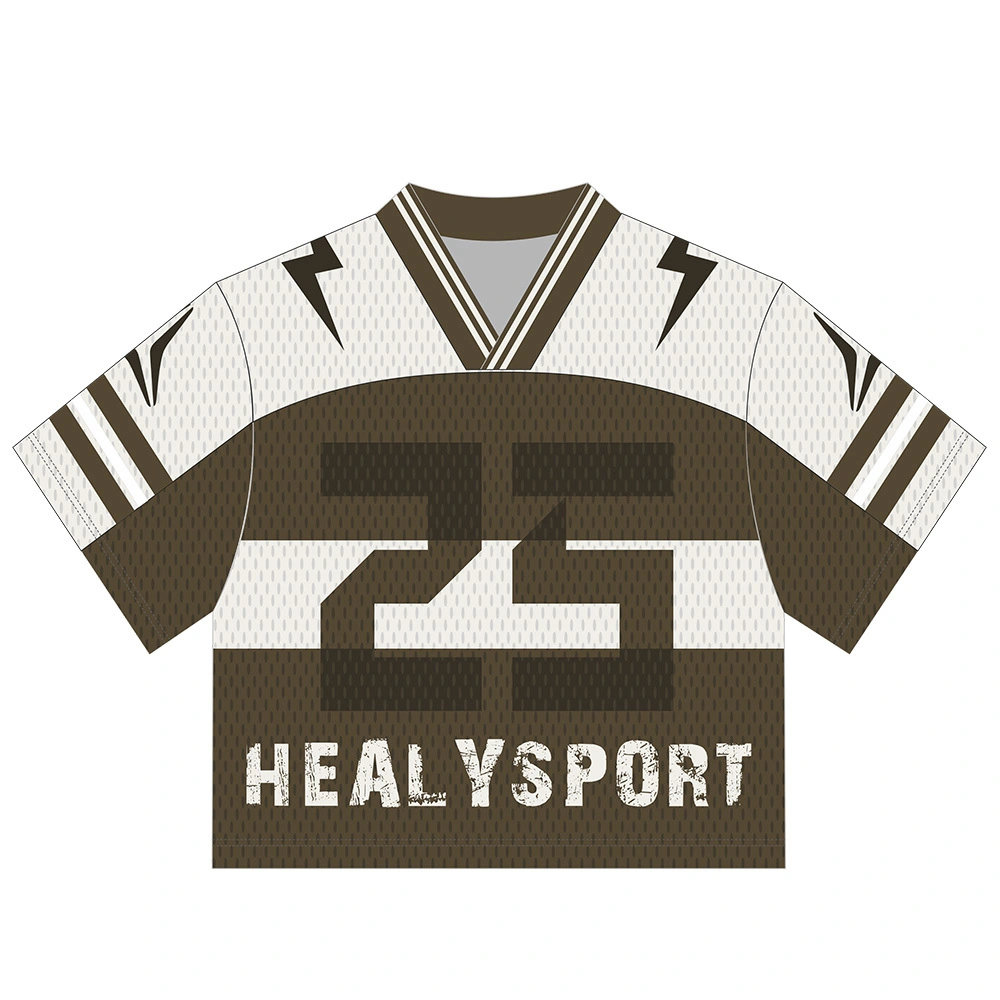 90년대 축구 향수를 찾는 분들을 위한 Healy 맞춤형 속건 레트로 빈티지 크롭 축구 유니폼 빈티지 메시 탑 1