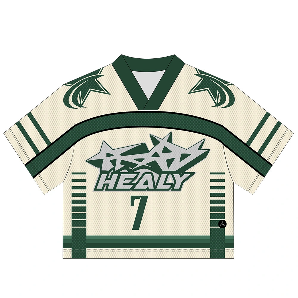 Healy Quality Retro Graffiti Cropped Soccer Jersey Street Art Mesh Top for 90s Hip Hop Sportswear Fans 1