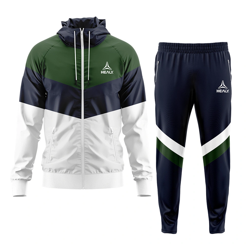 Healy Performance Tracksuits Zippered  Pocket Hooded Set with Contrast Panels for Serious Trainers 1