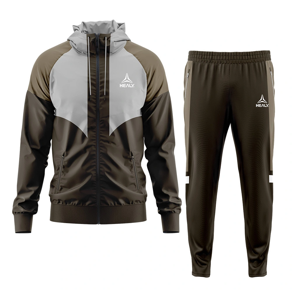 Healy Performance Tracksuits Hooded Windbreaker Set with Contrast Panels for Serious Trainers 1