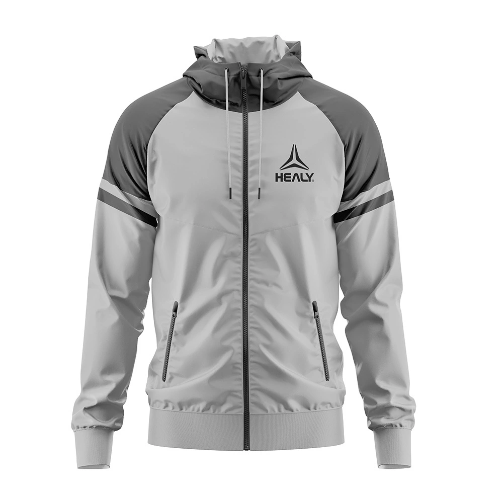 Giacca cù cappucciu resistente à l'intemperie Healy Free Custom Color Block Windbreaker per atleti urbani 1