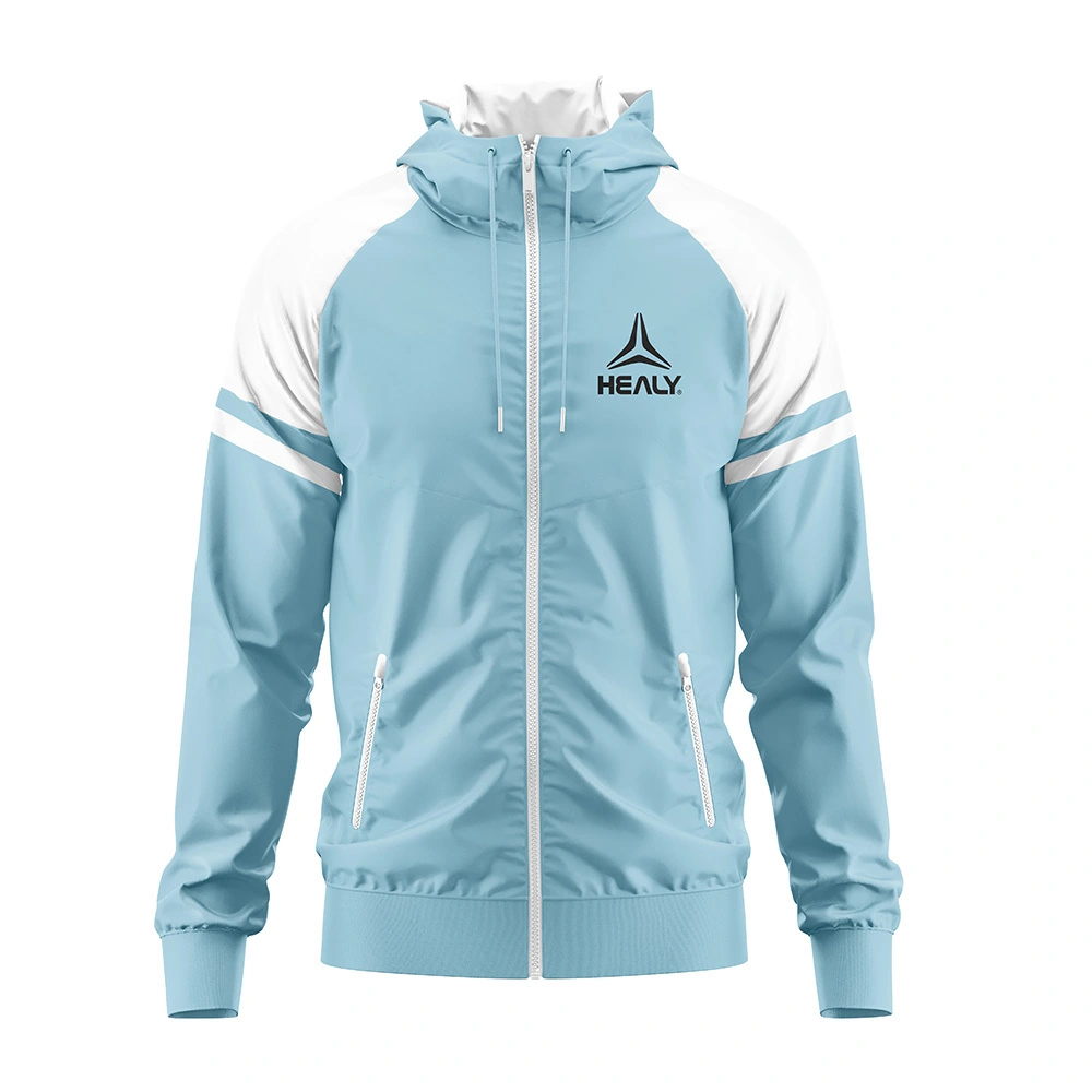 Giacca cù cappucciu traspirante è leggera Healy Windbreaker per palestra è allenamentu à l'aria aperta 1