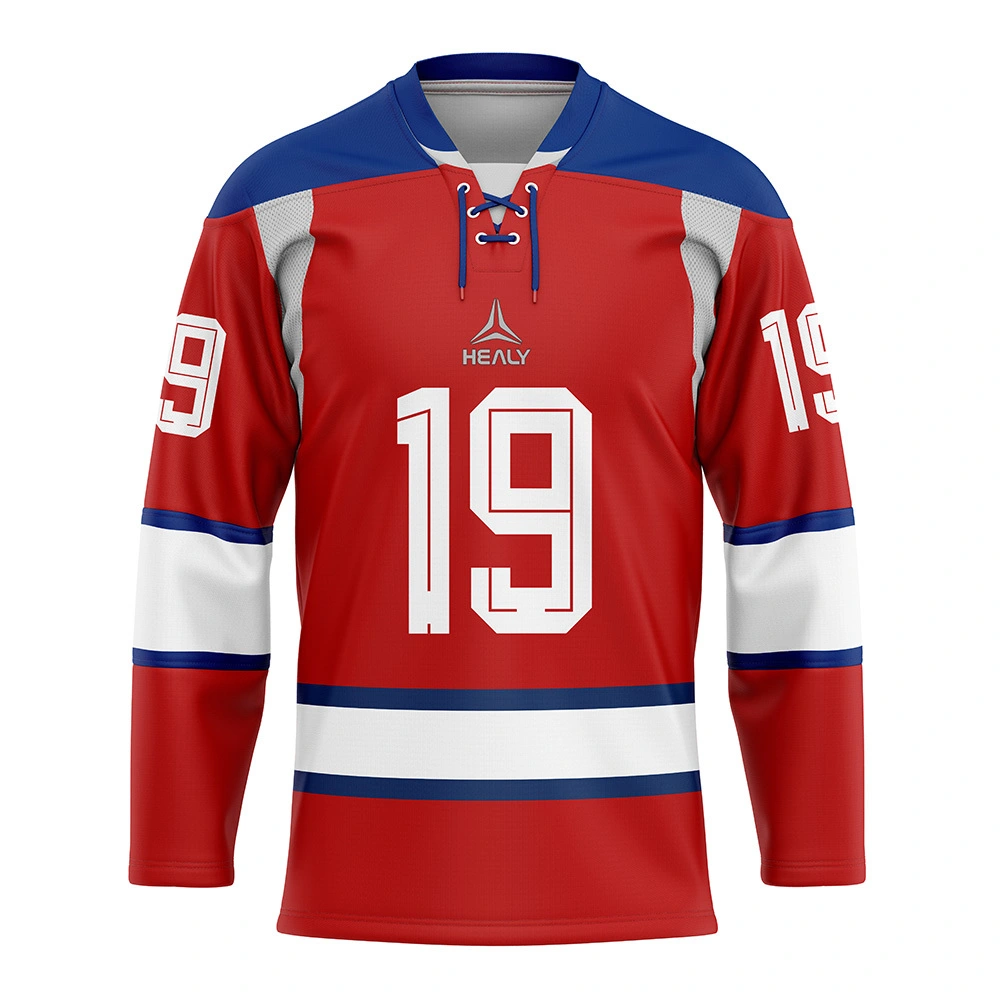 Kaos Hockey Customized Retro kanggo Olahraga Tim 1