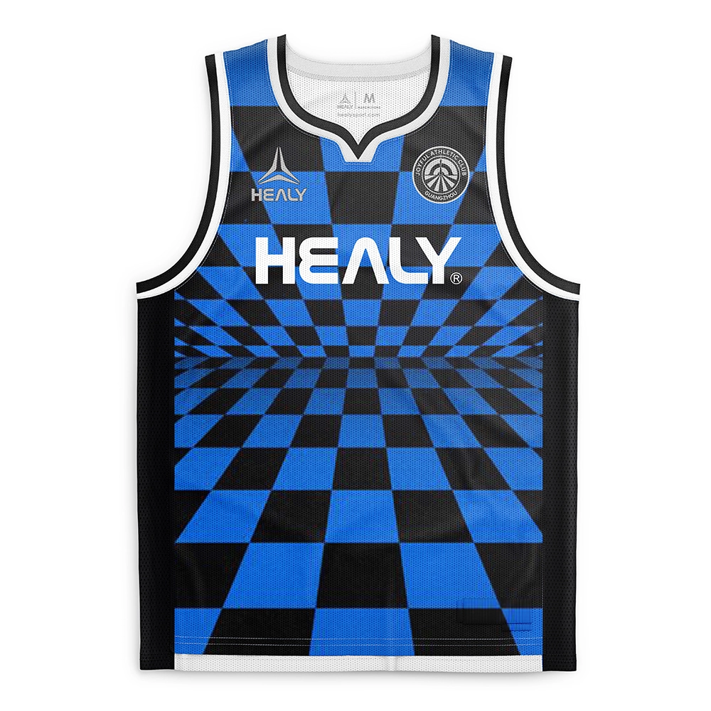 Maglia di basket grafica persunalizabile Healy Street Style Checkerboard Jersey per squadre orientate à a tendenza 1
