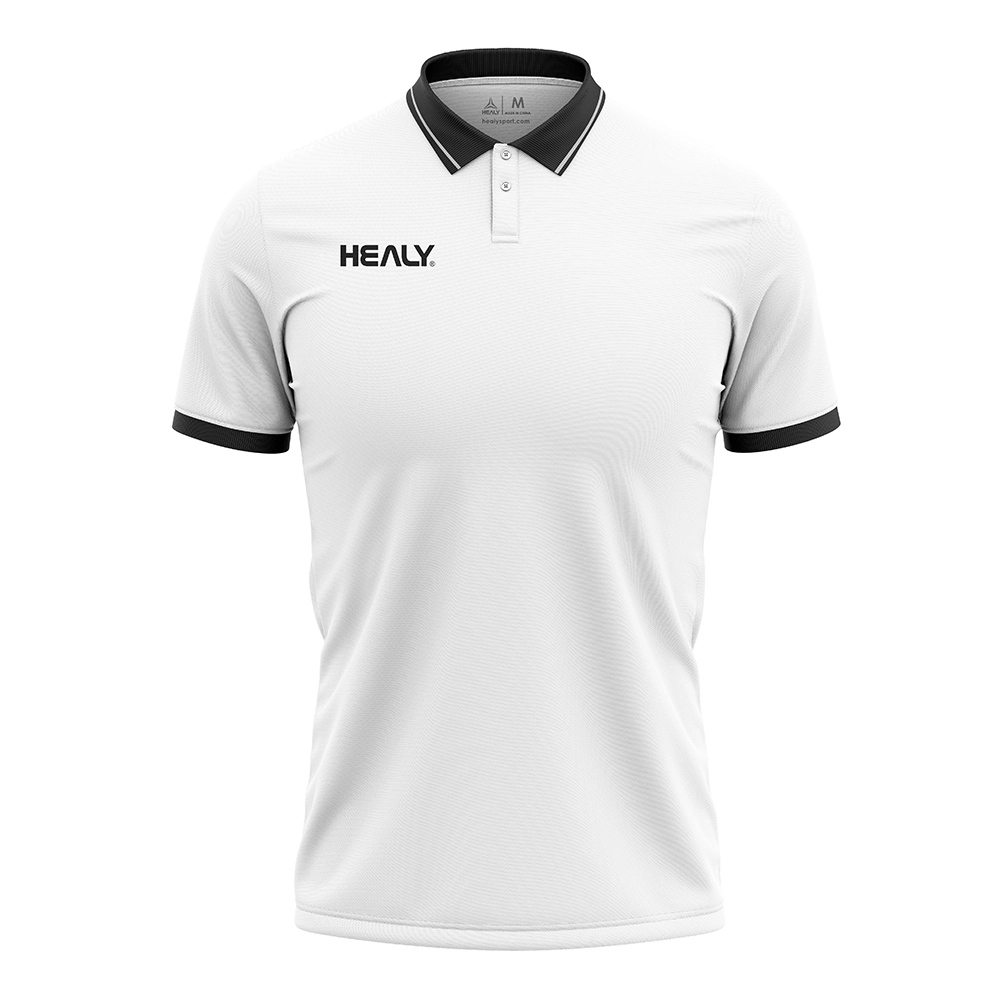 Camisa tipo polo lixeira totalmente personalizada, corte seco, camiseta deportiva de adestramento transpirable e informal para homes 1