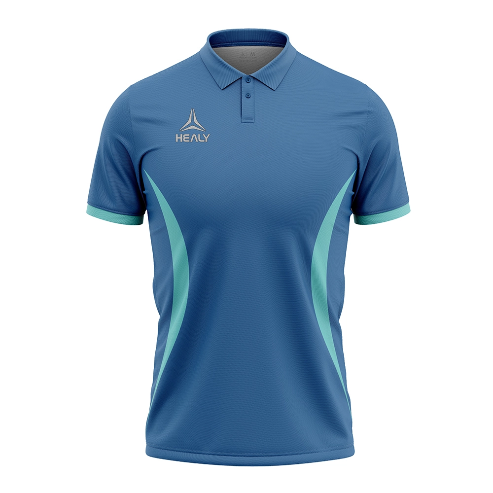 Polo de raias laterais personalizado, transpirable, de secado rápido, para adestramento deportivo, camiseta informal deportiva que absorbe a humidade para homes 1