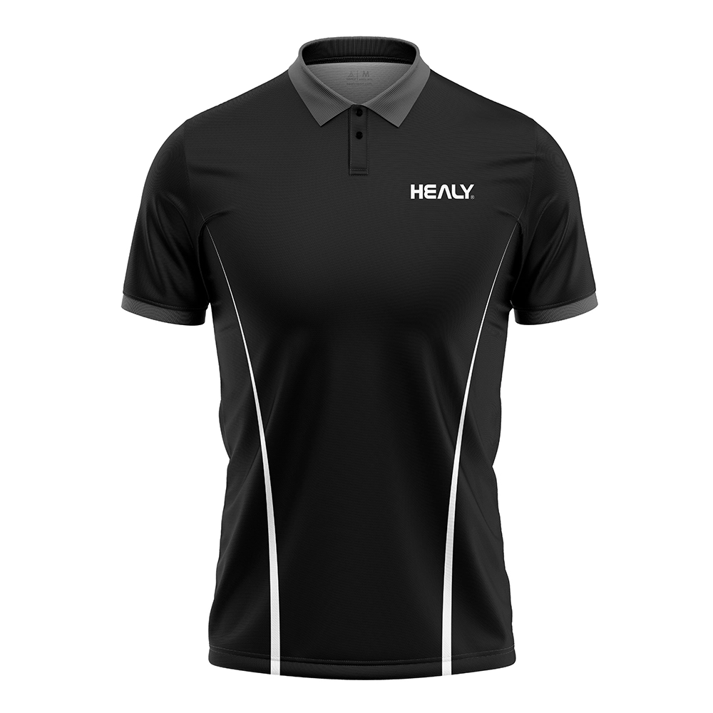 Polo deportivo elegante totalmente personalizado, camiseta de adestramento deportiva resistente e de secado rápido, camiseta informal deportiva para ximnasio e estilo urbano. 1