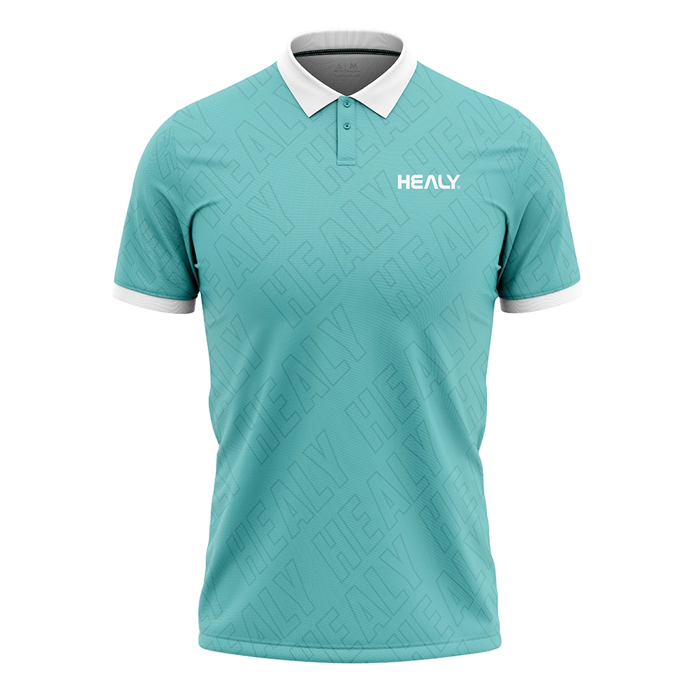 Camisa polo con estampado sutil ao por maior, transpirable, de secado rápido, para adestramento deportivo, roupa deportiva informal que absorbe a humidade 1