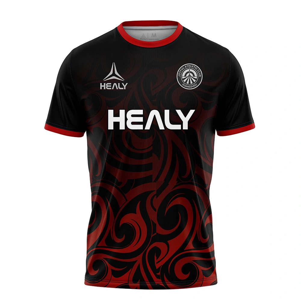 Benotzerdefinéiert Fussballtrikot Eenzegaarteg Wirbelmuster Haltbar Fussballtrikot Personaliséierbar Fussballuniform fir Team Branding 1