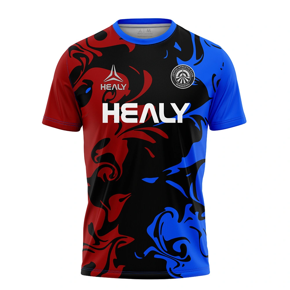 Benotzerdefinéiert Faarfblock Blummen Fussballtrikot Schnell Dréchent Atmungsaktiv Fussball T-Shirt Stilvollen Fussballtrikot fir Kompetitiounsmatcher 1