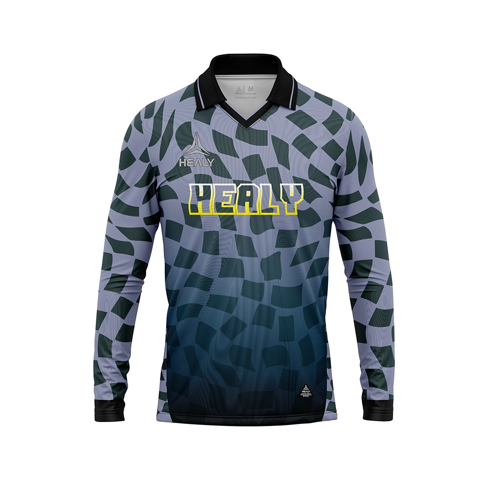 HEALY Wholesale Excellent Soccer Jersey Gradient Polyester Breathable Warm Football Jersey Sport Polo Shirts for Adult 1
