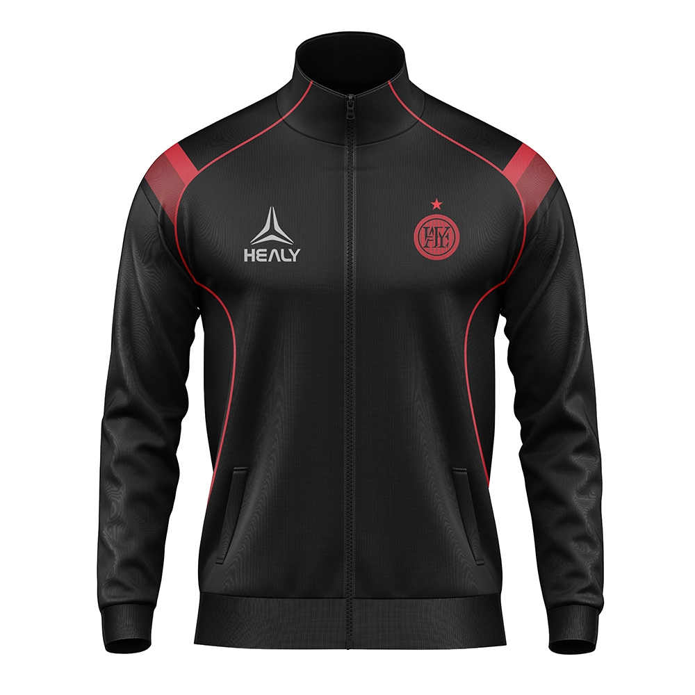 LAFIYA Keɓaɓɓen Retro Salon Zip Up Kwallon Kafa Jaket Mai Kariyar Iskar Kwallon Kafa Jersey Kariya na Ƙwallon ƙafa don Ƙungiyoyin Wasanni. 1