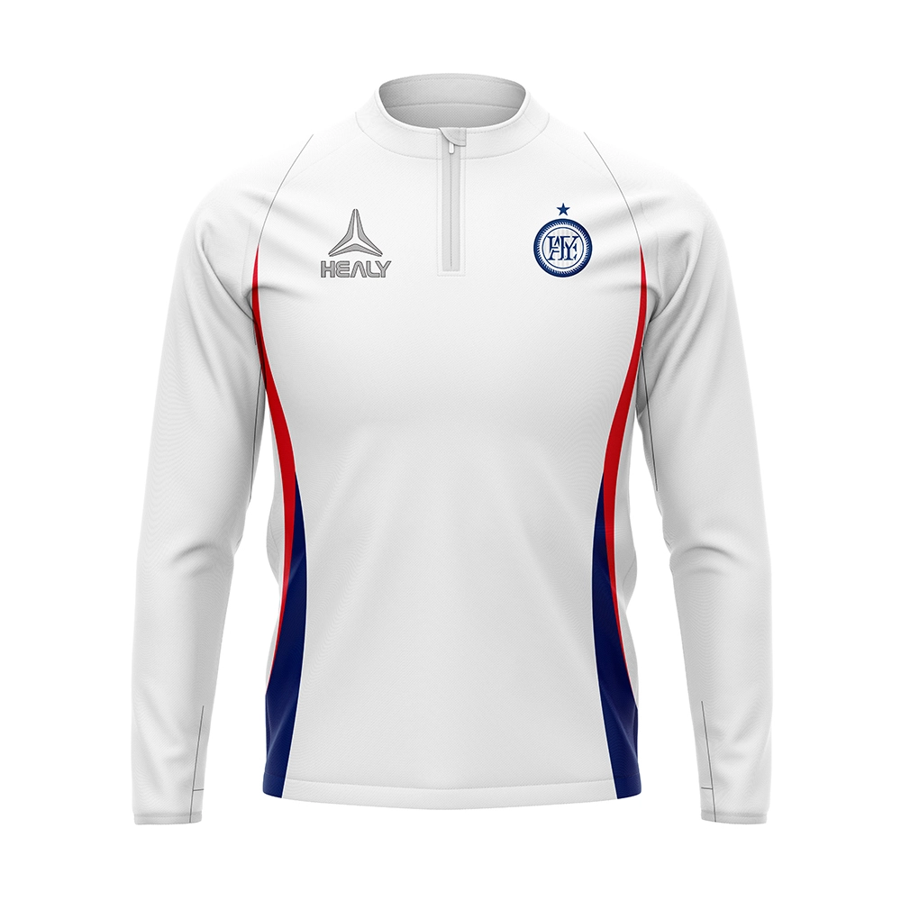 Customizable Color Blocked Half-Zip Football Jacket Breathable Embroidered Soccer Jersey for Sports Teams 1
