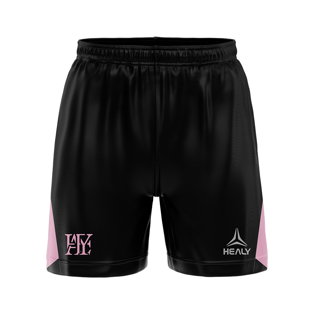Trendy European and American Men's Sports Breathable Loose Shorts Soccer Short Polyester Pink Simple Custom Football Trouser 1