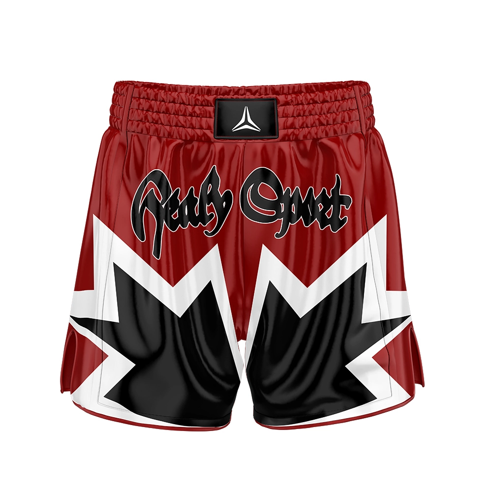 Pantallona të shkurtra boksi për meshkuj, moderne dhe sportive, të personalizuara, për luftime sportive falas, me trekëndësha, uniformë për arte marciale me cilësi të lartë 1