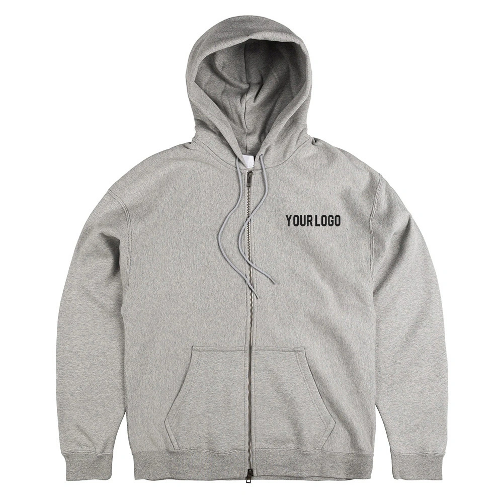 Chovala cha Healy Full-Zip Chotsekeredwa ndi Unisex Hood Chopepuka cha Thonje Chopepuka Chokhala ndi Gym Chopumulira Chokhala ndi Pocket 1