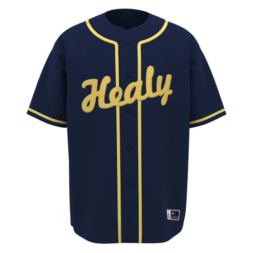 Amerikanescht héichqualitativt Retro Baseball Jersey Street Style Button Sports Shirt Unisex Kuerz Liichtgewiicht Outdoor T-Shirt 1