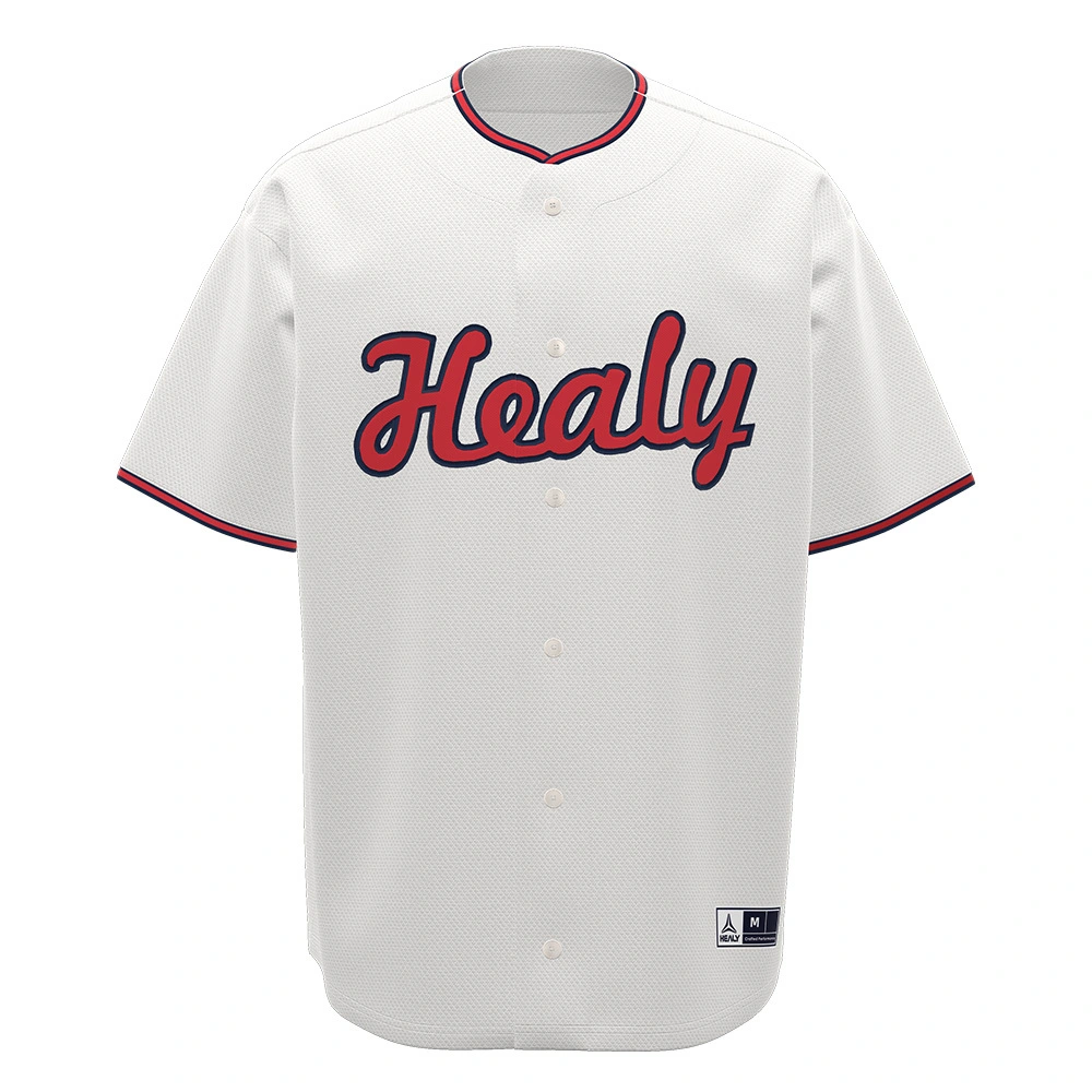 HEALY Amerikanescht Retro Kontrastfaarwegt Baseball Trikot Atmungsaktivt Mesh Sportlecht Kuerzärmel Street Wear Top 1