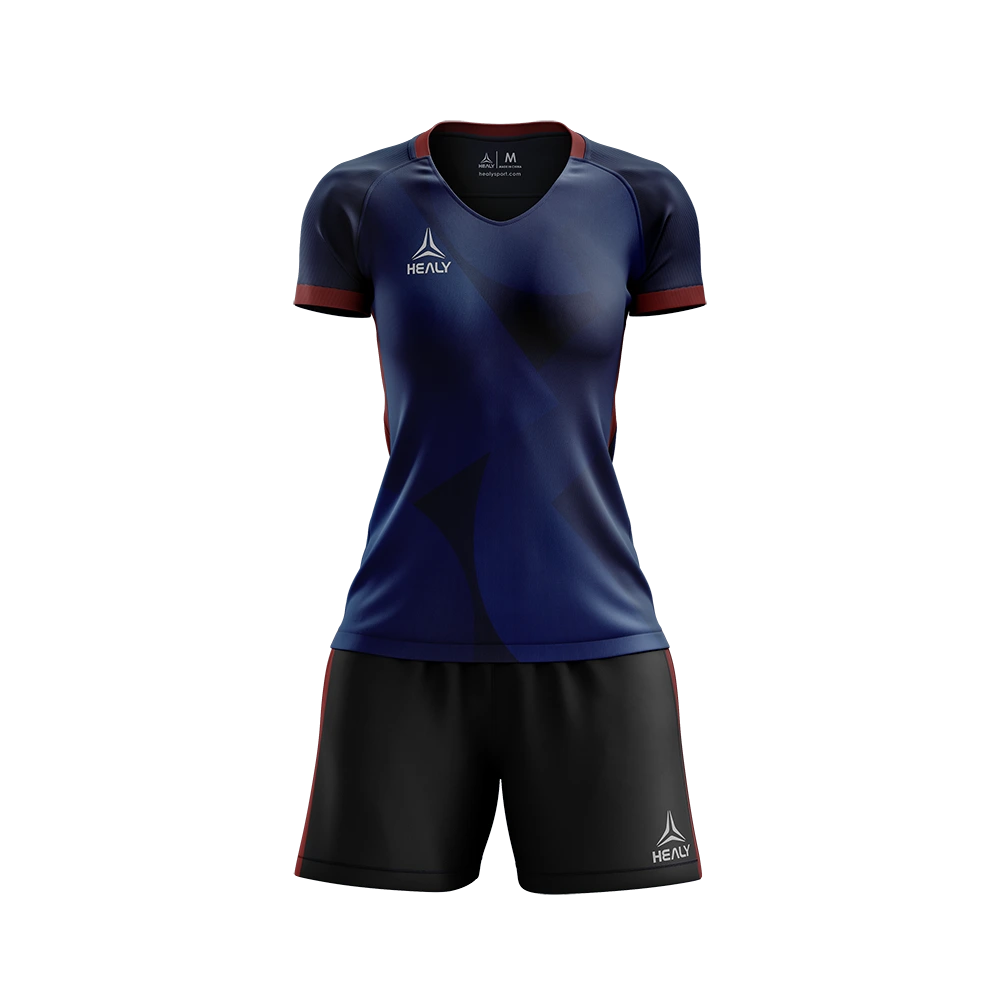 Healy Color Block Slim Fit Women Soccer Jersey 100% Polyester Breathable Lightweight Sublimation OEM Service Sport Outfit 1