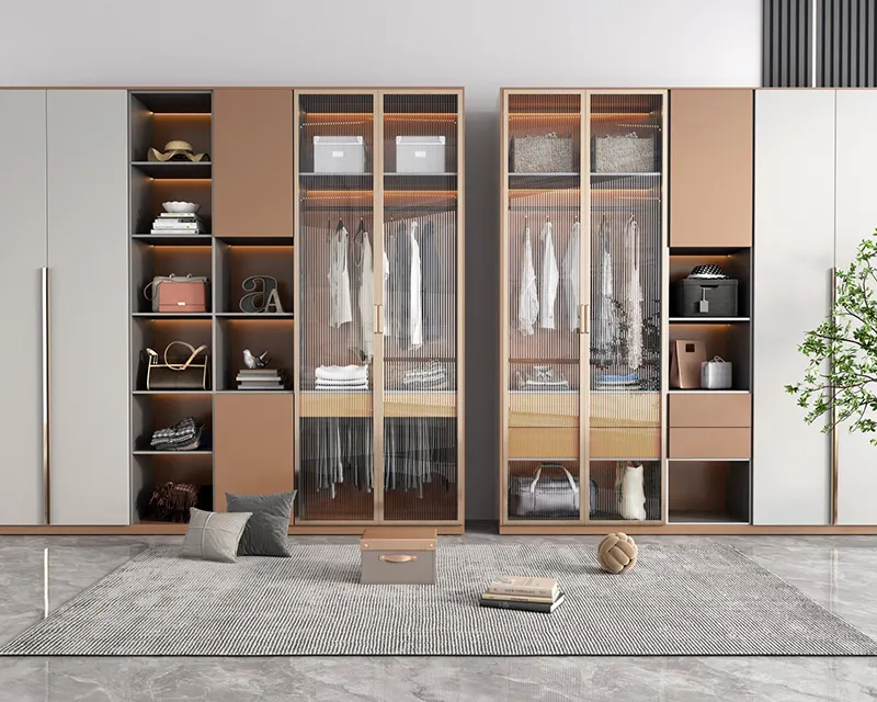 Решения для гардеробных в спальне. Комплект мебели для спальни оптом - VEBOS 4