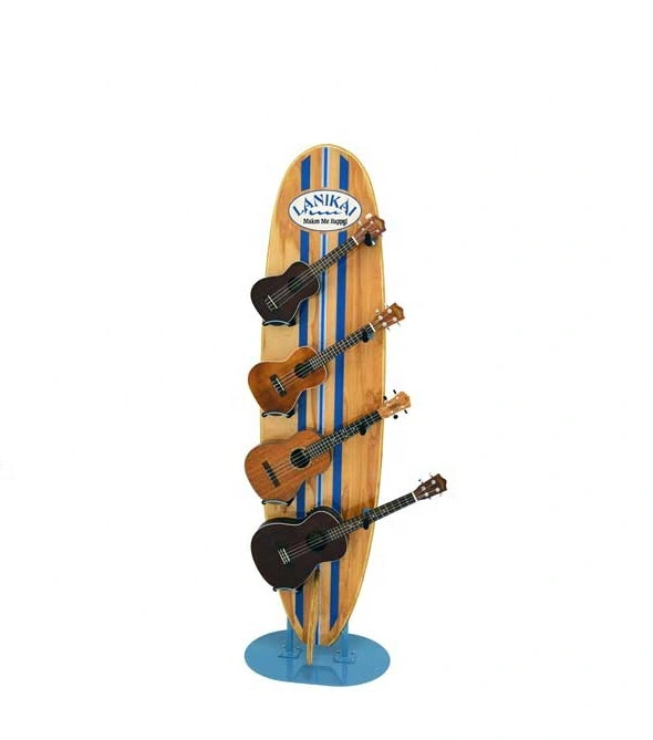 Estante de soporte de exhibición de suelo de guitarra de moda con estante 1