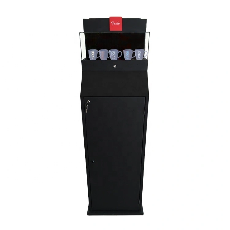 Estantes de exhibición de bebidas energéticas de pie para supermercado, estante de Metal para botellas de vino, soporte de exhibición de alambre con puerta de bloqueo 1