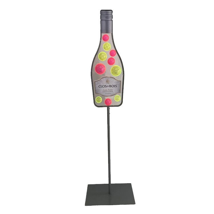 Floor Standing Store Retail Metal Wine Pole Topper 1