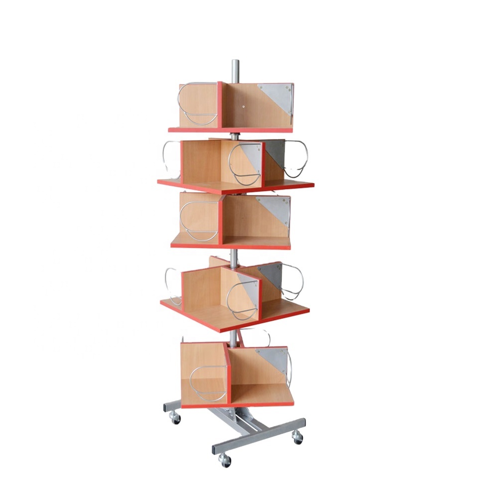 Magazine Pos Custom Retail Pos Marketing Magazine Wooden Floor Display Shelf ...