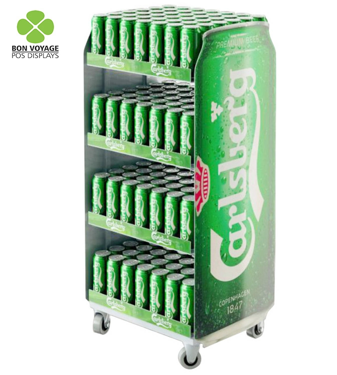 Pop 4-shelf Retail Beverage Display Beer Bottle Rack 1