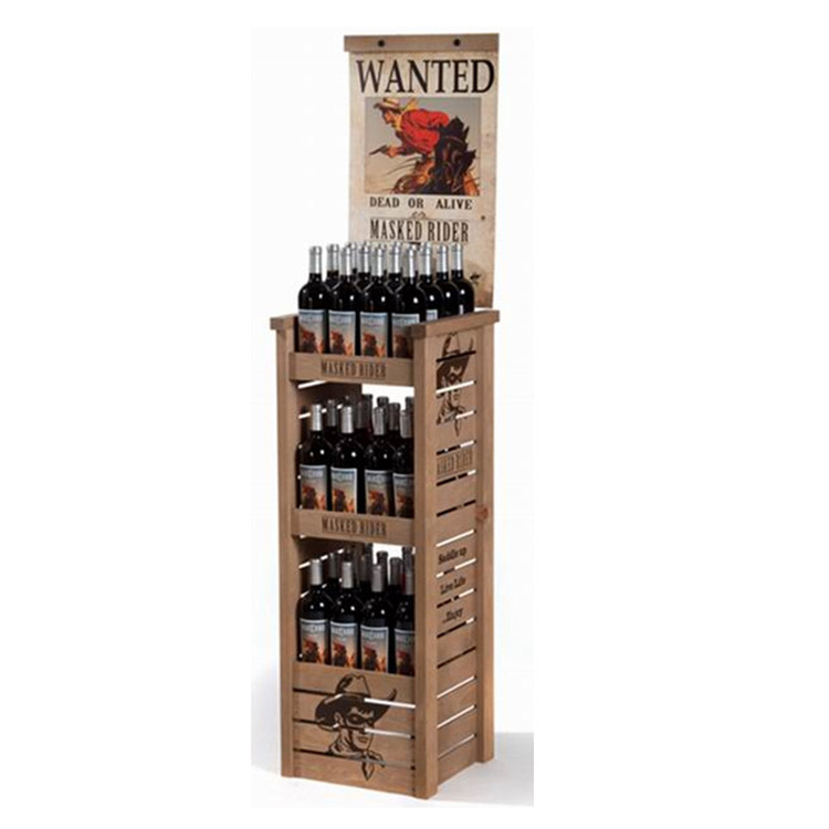 Liquor Store Pop Wood Weinglas-Ausstellungseinheit 1