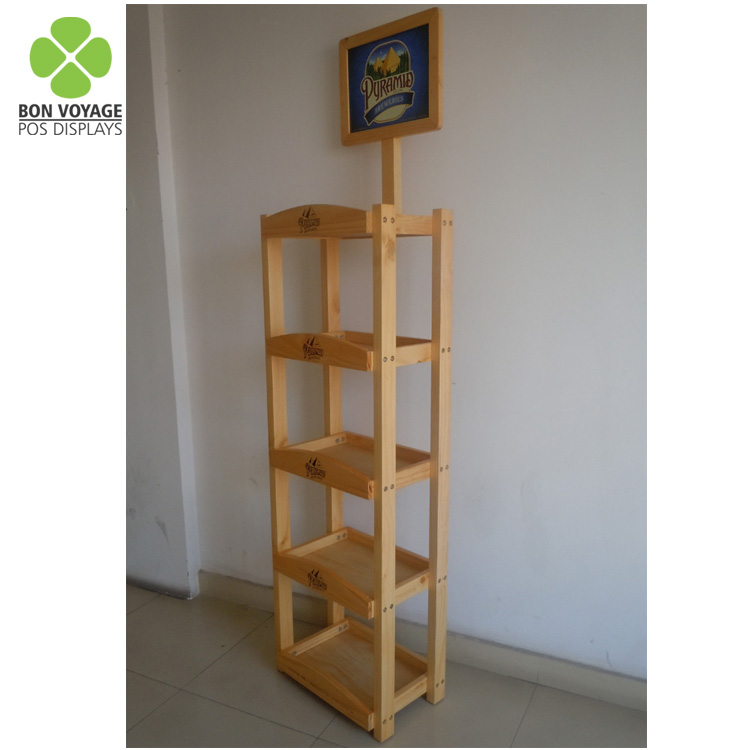 Pop Wood Beer Display Stand i god kvalitet til detailbutik 6