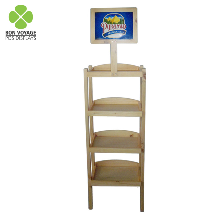 Pop Wood Beer Display Stand i god kvalitet til detailbutik 3