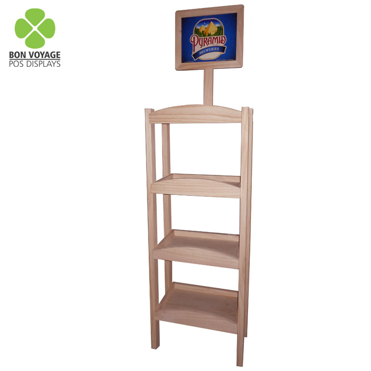 Pop Wood Beer Display Stand i god kvalitet til detailbutik 1
