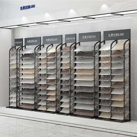Ausstellungsraum, drehbar, künstliche Quarzplatte, Stein, Marmor, Mosaik, Keramikstein, Ständer, Fliesen-Präsentationsständer 1