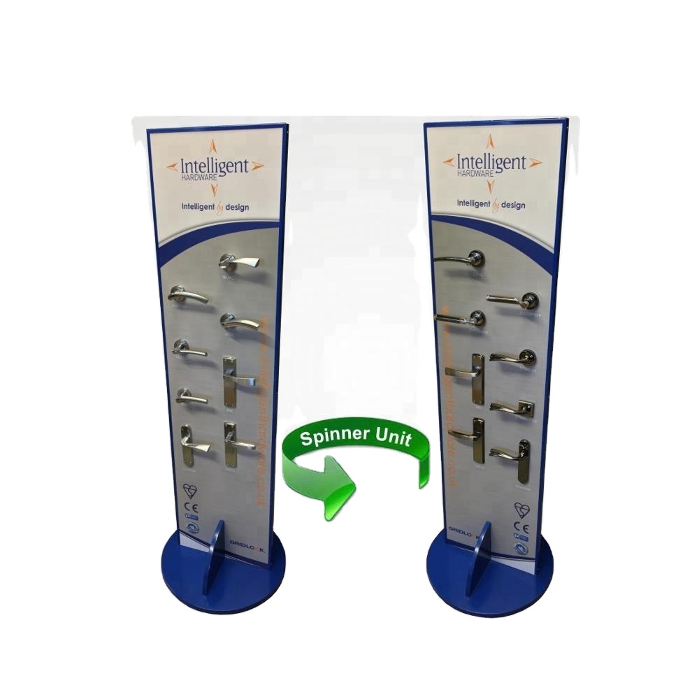 Retail Store Rotating Wooden Door Lock Display Stands For Hardware