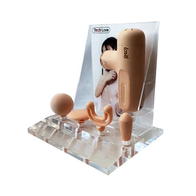 Kundenspezifischer Einzelhandels-Pop-Up-Tischständer für Faszienmassagepistolen aus Acryl mit Branding 1
