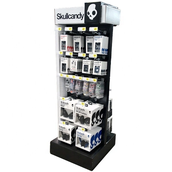 Mobiles Zubehör, Bodenständer mit Haken für Kopfhörer, Power Bank, USB-Kabel, Lautsprecher, Metall-Display-Rack 1