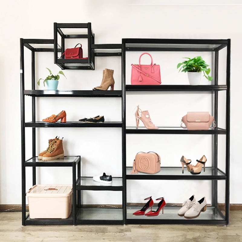 Business Bag Flooring Display Stand Rack With Hooks 1