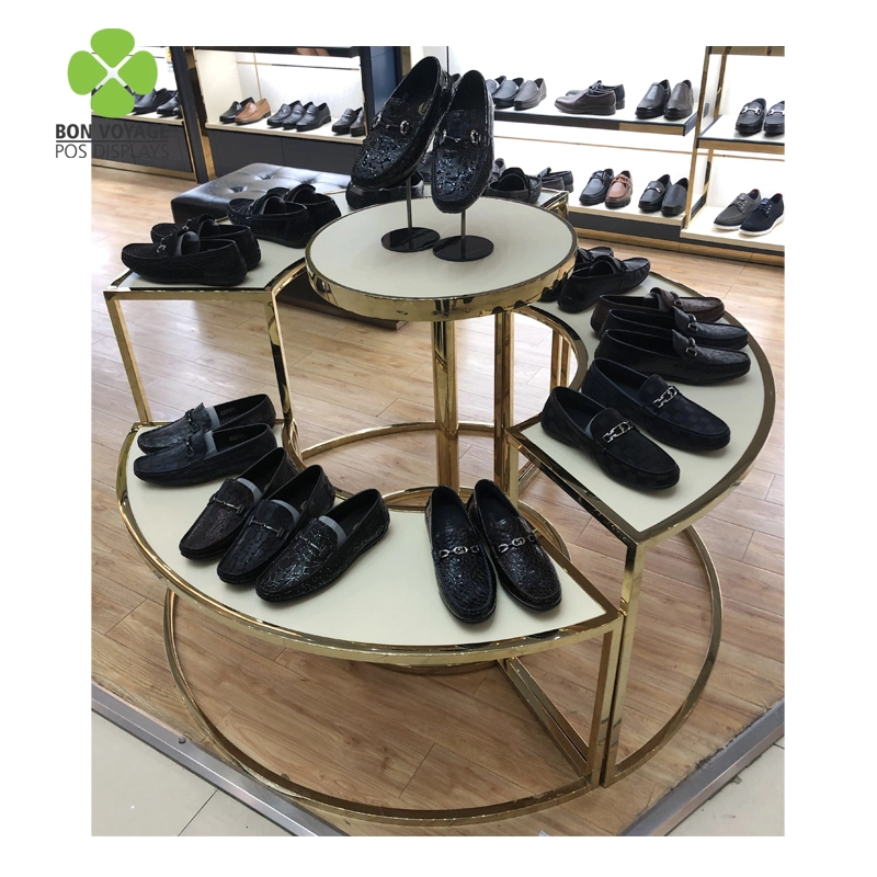Tienda de zapatos personalizados Estantes de exhibición de metal para muebles Soporte de exhibición de zapatos deportivos 1